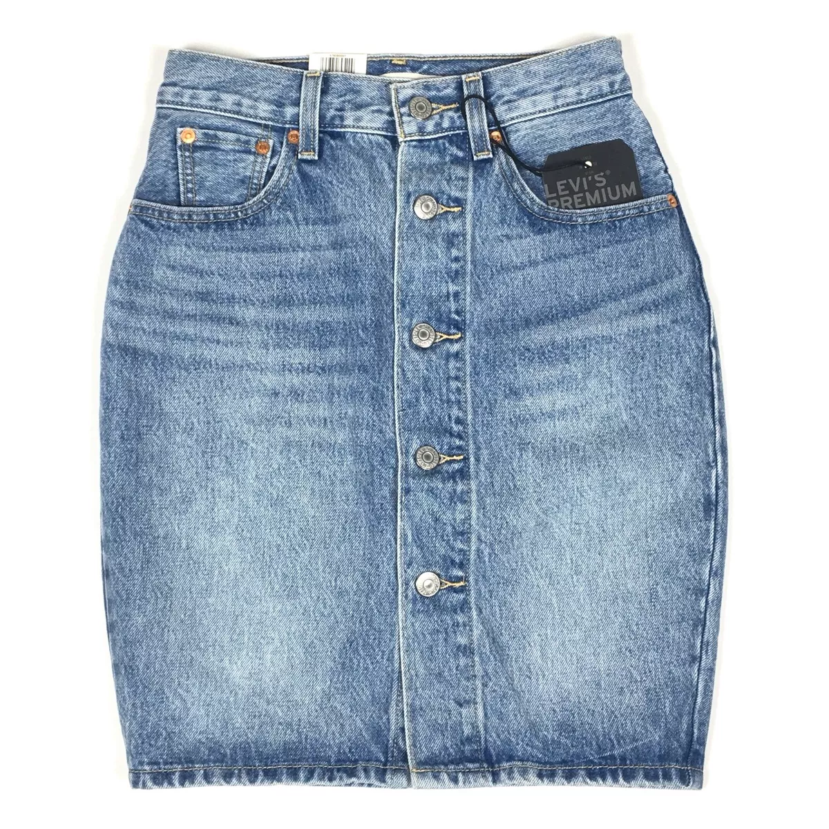 Levi's button thru mom skirt sale