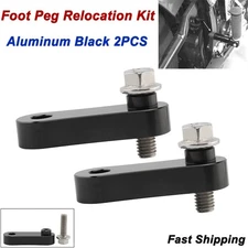 Aluminum Pair Passenger Foot Peg Relocation Kit For Harley Softail FXST 1986-17