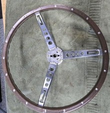1965-1966 Ford Mustang SHELBY original Restored Deluxe Woodgrain Steerig Wheel 