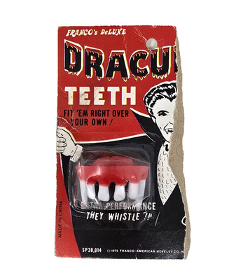 Dracula Teeth Vtg Halloween Franco's 1975  Whistle
