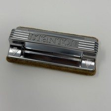 Vintage Stanton Velvet Vinyl Record Cleaning Brush With MCM Chrome Handle