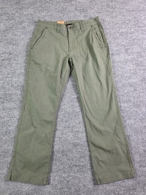 Eddie Bauer Canvas Utility Pants 34x30 Green Relaxed Fit Work Outdoor Mens