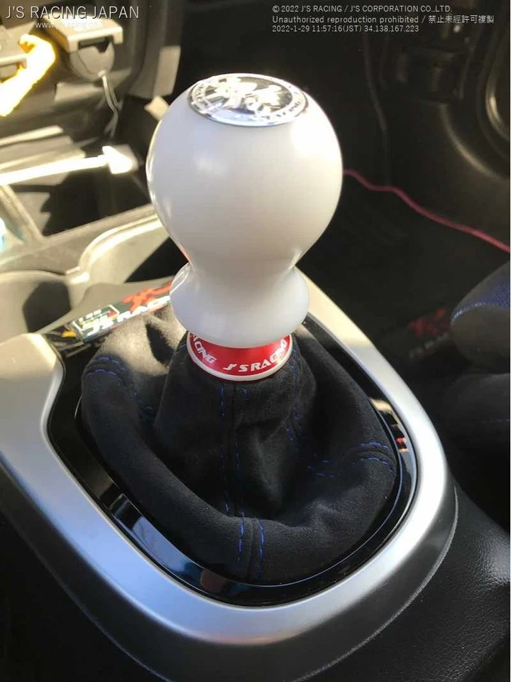 Perilla de cambio de luz blanca JS RACING (real de Japón) Foto 3 de 4