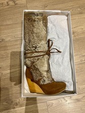 Stivale Donna Max Mara Pelliccia Vera Pelle Made In Italy Taglia 40