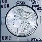 1881 S BU GEM MORGAN SILVER DOLLAR UNC MS+++ U.S. MINT RARE COIN 8502