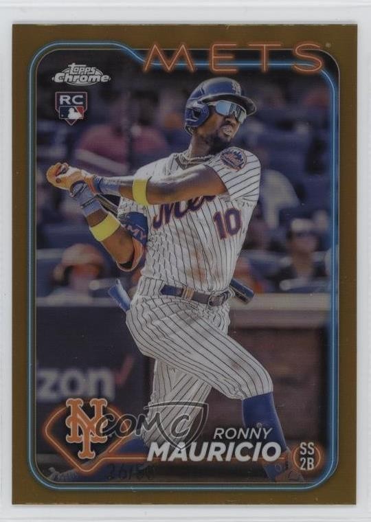 2024 Topps Chrome Gold Refractor /50 Ronny Mauricio #28 Rookie RC