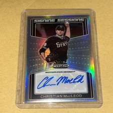 2022 Panini Prizm Draft Picks Signing Sessions Christian Macleod #SS-CM (AU, RC)