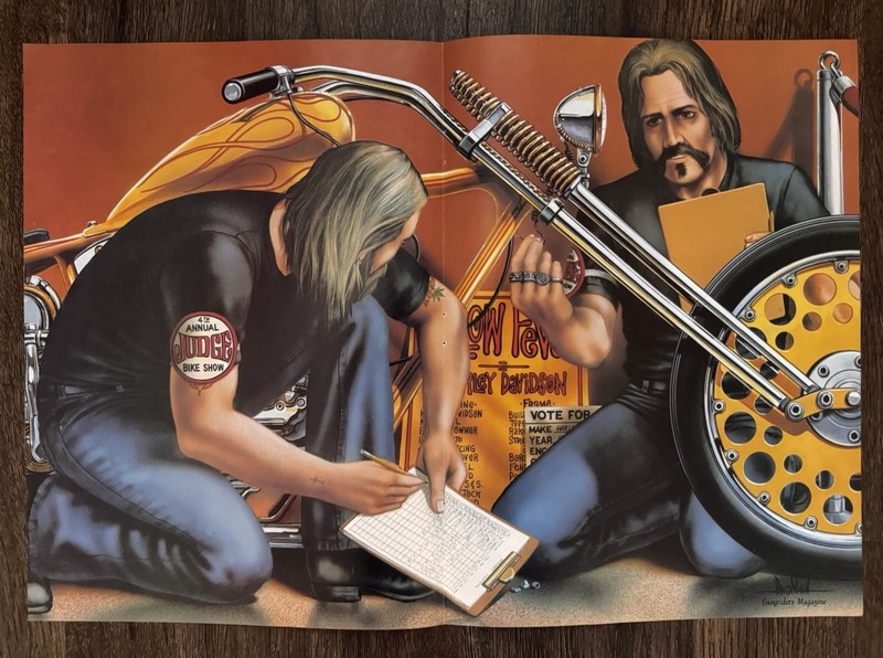 “Judging ” David Mann Vintage 1983 Easyriders Magazine Centerfold