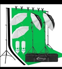 Photography Studio Lighting 6,5ftx10ft Backdrop Stand Muslin Set Photo Light Kit
