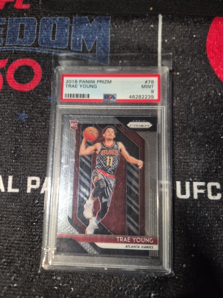 Panini 2018-19 Prizm Trae Young #78 Rookie Base Atlanta Hawks PSA 9