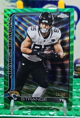 2025 Topps Chrome - Brenton Strange #137 Green Refractor /99 Ravens