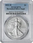 2022-W $1 American Silver Eagle Burnished SP70 PCGS