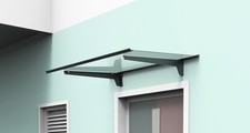 SCHARTEC Aluminium Vordach T1000 Haust&uuml;rvordach Haust&uuml;r &Uuml;berdachung Pultvordach