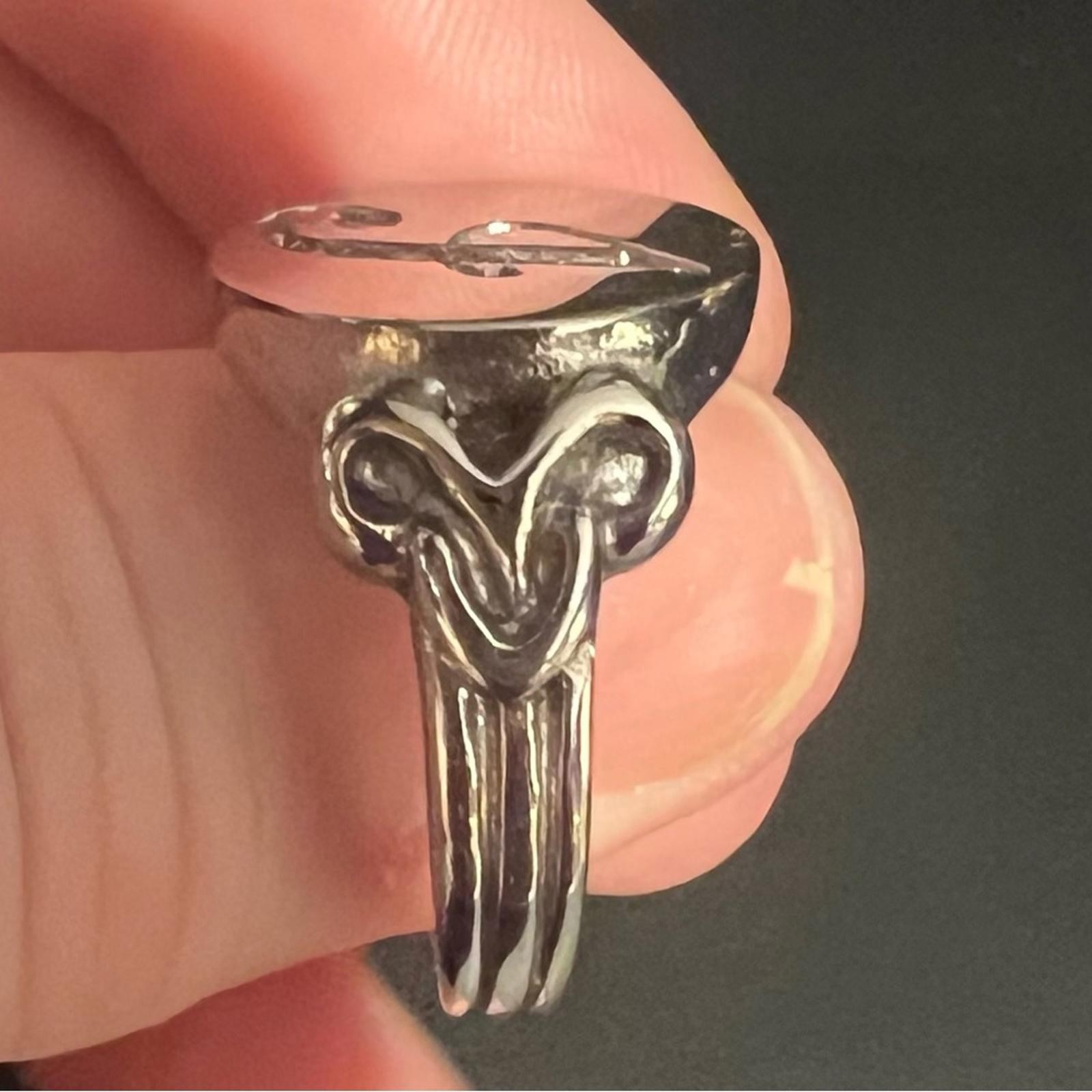 Rhinestone cursive “J” ring - image 3