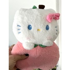 Sanrio Hello Kitty pastel apple plush soft cute kawaii 9" stuffed animal pink