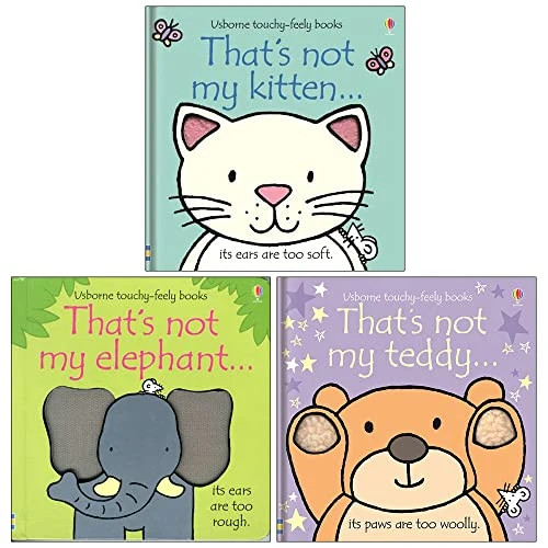 B&Q -  Thats Not My Touchy Feely Series Collection 3 Books Set By Fiona Watt (KittenElephantTeddy) - Image 3