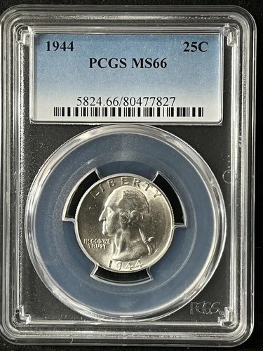 1944  25C Washington Quarter Dollar PCGS MS66  80477827