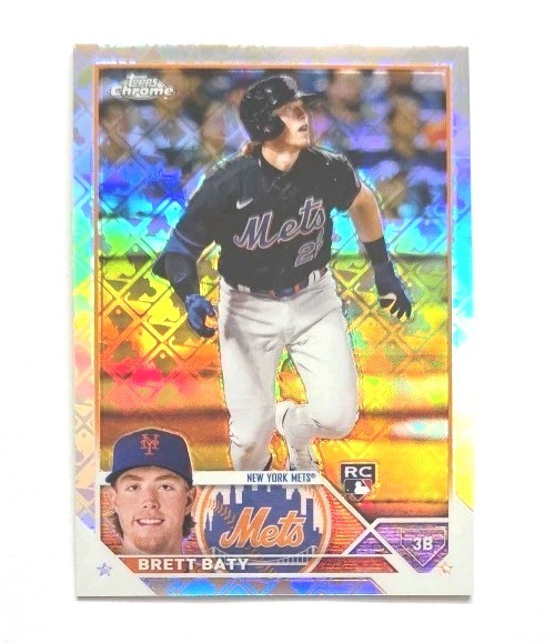 2023 Topps Chrome Logofractor #204 Brett Baty RC (METS) !