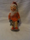 Christmas Gnome Elf with Lantern Branch Composition Vintage German #W/U
