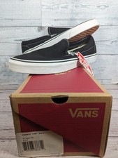 Men's Size 11.5 - Vans Classic Slip-On Shoe Black White Easy-On New in Box