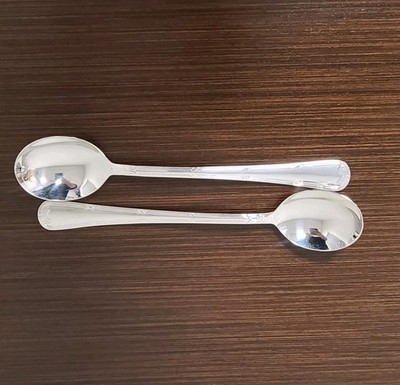 Set Of 2 Hepp Exclusiv Silverplated Serving Spoons