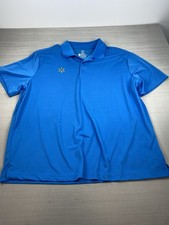 Walmart Mens Employee Store Associate Blue Performance Polo Shirt Size 2XL