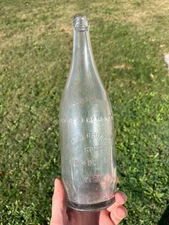 Vintage 1920s H. Nehring & Sons Fond du Lac Wis Glass Soda Bottle 1 Pint 12 oz
