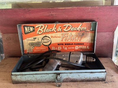 Black & Decker Original Fixkit 1/4'' Electric Drill w/ Case ( Works Perfectly ) 