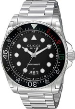 GUCCI YA136208 Dive 45MM Men's Stainless Steel Watch