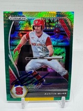 2021 Panini Prizm Draft Picks Austin Murr #PDP165 Green Pulsar Prizm (RC) SIGNED