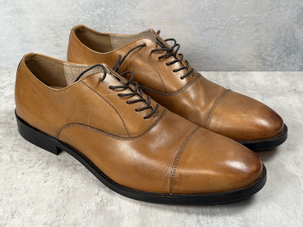 Italian Leather Oxford Dress Shoes Cap Toe Size 10.5 Banana Republic  Ortholite