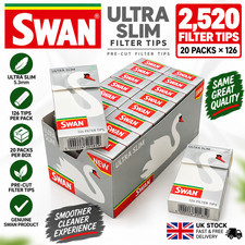 Swan Ultra Slim Filter Tips Full Box 20 Packs x 126 2520 Tips Genuine
