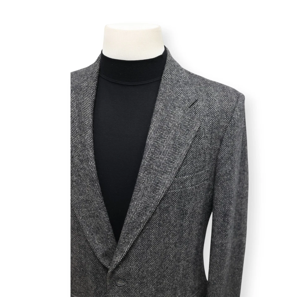 BARRINGTON VINTAGE TWEED Hombre Gris ESPIGA Abrigo Deportivo Chaqueta Blazer 40 L Foto 3 de 4