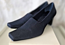 LizFlex Liz Claiborne Entice Stretch Pump Navy 8.5M Square Toe Mid Heel office