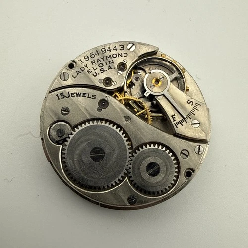 Antique 1917 Elgin Lady Raymond 399 Watch Movement Parts/Repair 5/0s 15j USA