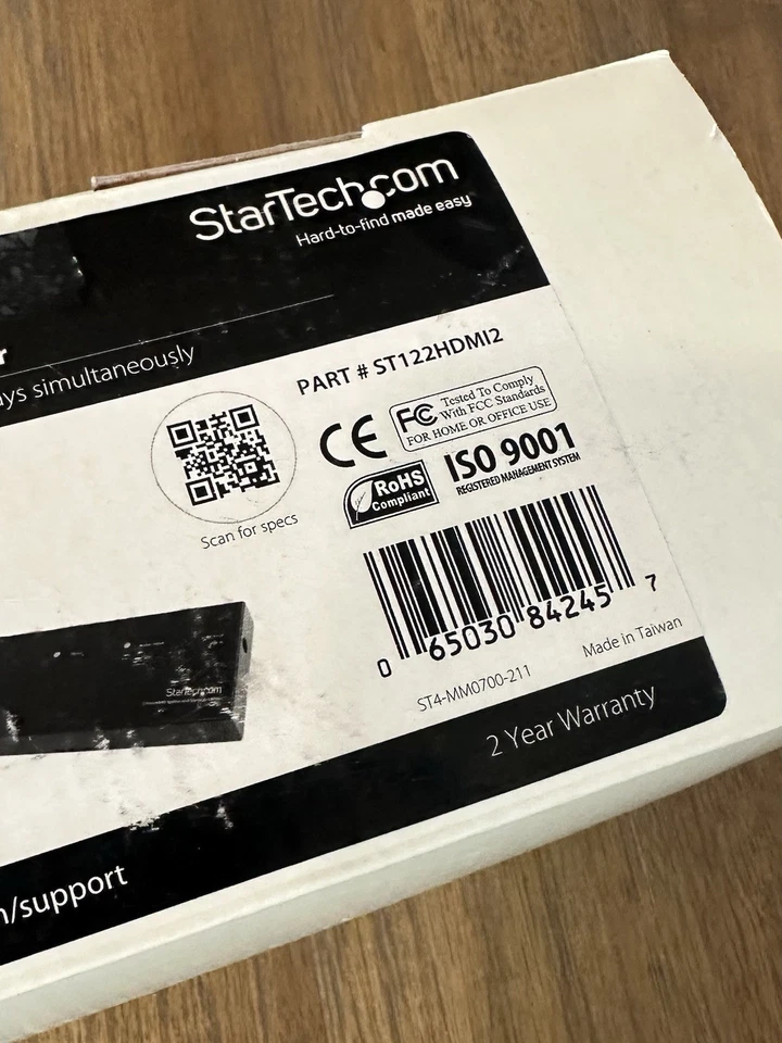 StarTech.Com 2 Port High Speed HDMI Video Splitter & Signal Amplifier - 1 x HDMI - Image 3 of 4
