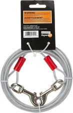 Petmate Heavy Duty Vinyl Tie Out Cable - Clear Break Strength 2000 Lbs -15 Ft Ca