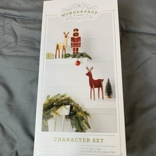 Wondershop Target Character Set Soldier Gold Deer Red Deer Wood Christmas Decor