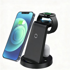iPhone Charger Wireless Phone Charging Station Dock 18W Fast Watch AirPod 3 in 1