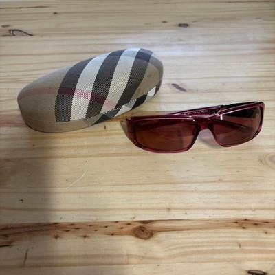 Burberry Red and White Patterned Sunglasses Burberry Women main image 4