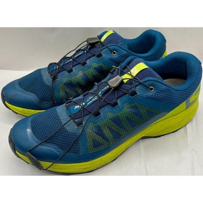 Salomon XA Elevate Mens Trail Running Shoes Blue Lime Green L40132400 Size 13
