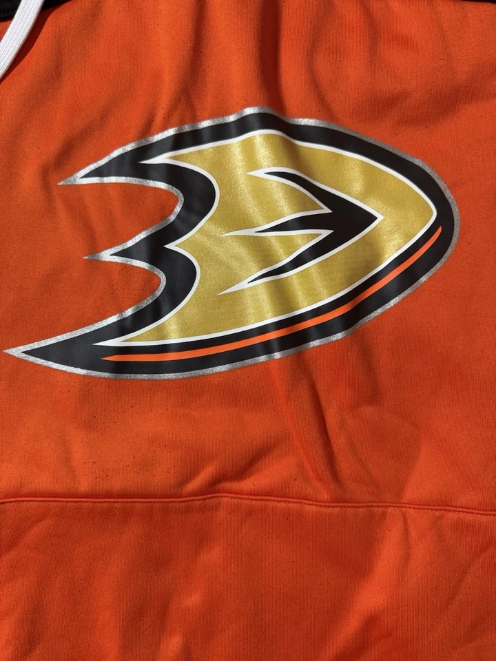 Adidas Anaheim Ducks Aeroready Sudadera con Capucha Para Hombres Grande NHL Hockey Pullover Sudadera Foto 4 de 4