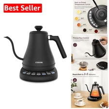 Sleek 5 Preset Electric Gooseneck Kettle - Perfect for Pour Over Coffee at 0.8L