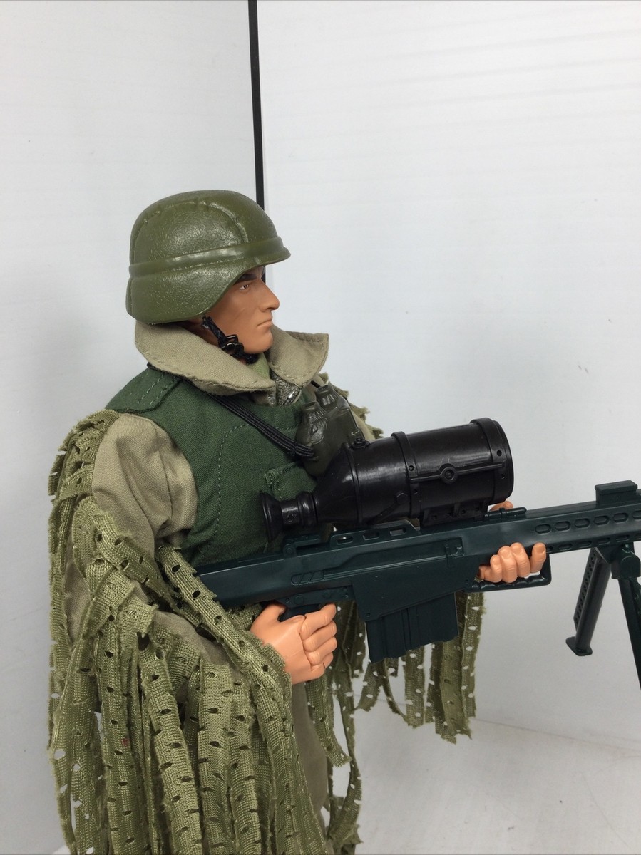 1/6 HASBRO GI JOE MODERN SNIPER W/GHILLIE SUIT BARRETT M82A1 RIFLE
