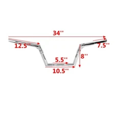 8~18" Rise Adjustable Ape Handlebar Fit For Harley 1" Sportster Softail Dyna