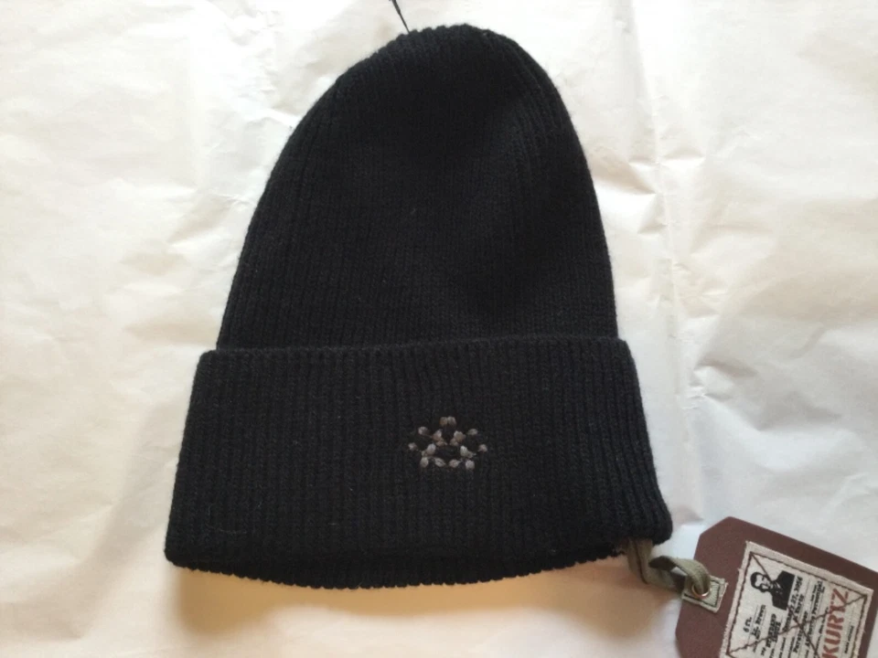 Nuevo con etiquetas A Kurtz Negro Logo Para Hombres Cálido Tejido Invierno Gorra de Reloj Gorro Foto 2 de 2