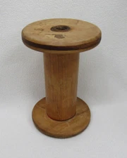 National Plastics Products Wooden Textile Spool Bobbin 7" VTG/Antique