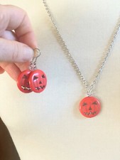 Jack o Lantern necklace earrings jewelry SET Halloween Pumpkin gifts lot unique