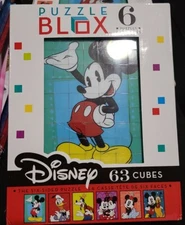 Puzzle Blox The Six Sided Disney 63 Pieces 8312 Brainwright 5.125 x 6.675 new