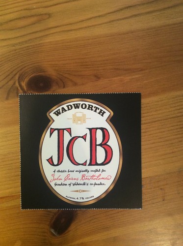 Adnams Broadside / Wadworth JcB beer pump clip label - Picture 2 of 2